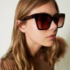 Lunettes De Soleil*TWINSET Milano Lunettes De Soleil Carrées écaille De Tortue Havana Brillant Foncé