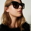 Lunettes De Soleil*TWINSET Milano Lunettes De Soleil Carrées Avec Clous Noir Brillant