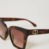 Lunettes De Soleil*TWINSET Milano Lunettes De Soleil Carrées écaille De Tortue Havana Brillant Foncé