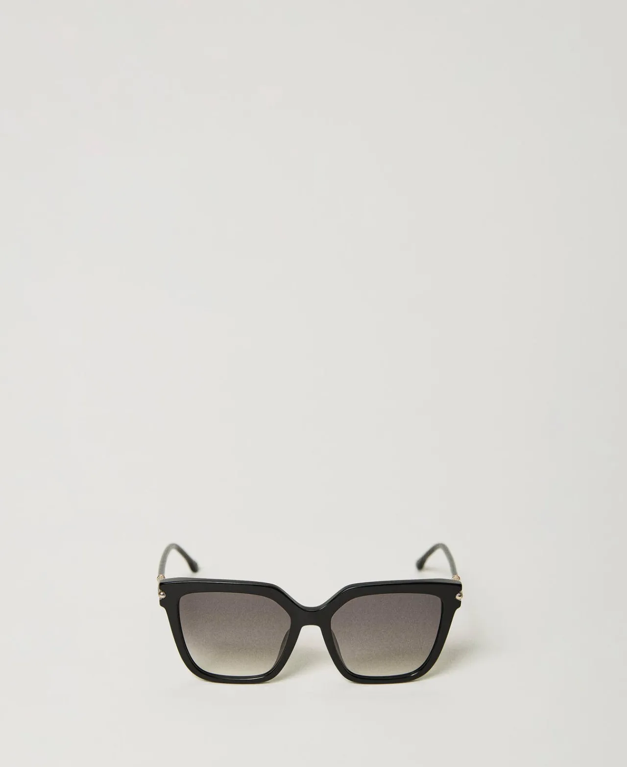 lunettes_de_soleil_gomtri_0.webp Lunettes De Soleil*TWINSET Milano Lunettes De Soleil Géométriques Avec Logo Noir Brillant