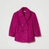 manteau_crois_en_drap_bou_1.webp Blousons Et Manteaux*TWINSET Milano Manteau Croisé En Drap Bouclette Magenta Purple