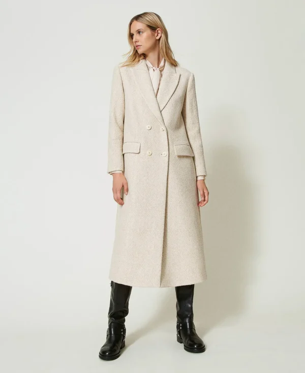 manteau_crois_en_laine_ml_0.webp Manteaux Et Trenchs*TWINSET Milano Manteau Croisé En Laine Mélangée à Chevrons Chevron Neige/Or