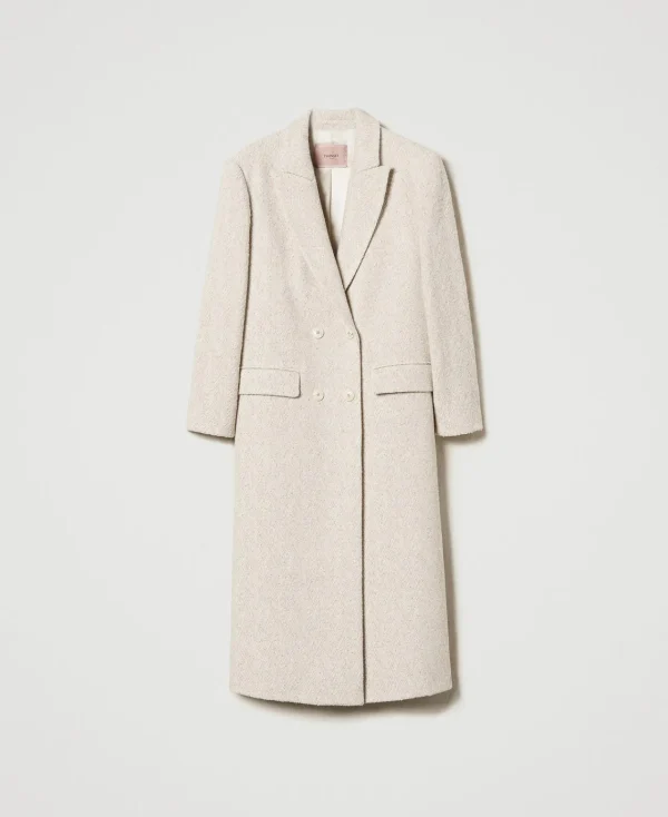 manteau_crois_en_laine_ml_1.webp Manteaux Et Trenchs*TWINSET Milano Manteau Croisé En Laine Mélangée à Chevrons Chevron Neige/Or