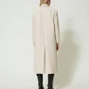 manteau_crois_en_laine_ml_3.webp Manteaux Et Trenchs*TWINSET Milano Manteau Croisé En Laine Mélangée à Chevrons Chevron Neige/Or