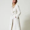 Manteaux Et Trenchs*TWINSET Milano Manteau Croisé Gaufré Off White