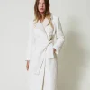 Manteaux Et Trenchs*TWINSET Milano Manteau Croisé Gaufré Off White