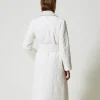 Manteaux Et Trenchs*TWINSET Milano Manteau Croisé Gaufré Off White