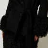 manteau_en_drap_de_laine__5-1.webp Manteaux Et Trenchs*TWINSET Milano Manteau En Drap De Laine Mélangée Et Fausse Fourrure Noir