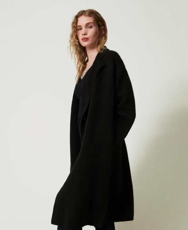 manteau_en_fil_recycl_bou_2.webp Manteaux Et Trenchs*TWINSET Milano Manteau En Fil Recyclé Bouclé Noir