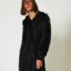 manteau_myfo_en_maille_av_2.webp Manteaux Et Trenchs*TWINSET Milano Manteau MYFO En Maille Avec Capuche Noir