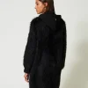 manteau_myfo_en_maille_av_4.webp Manteaux Et Trenchs*TWINSET Milano Manteau MYFO En Maille Avec Capuche Noir