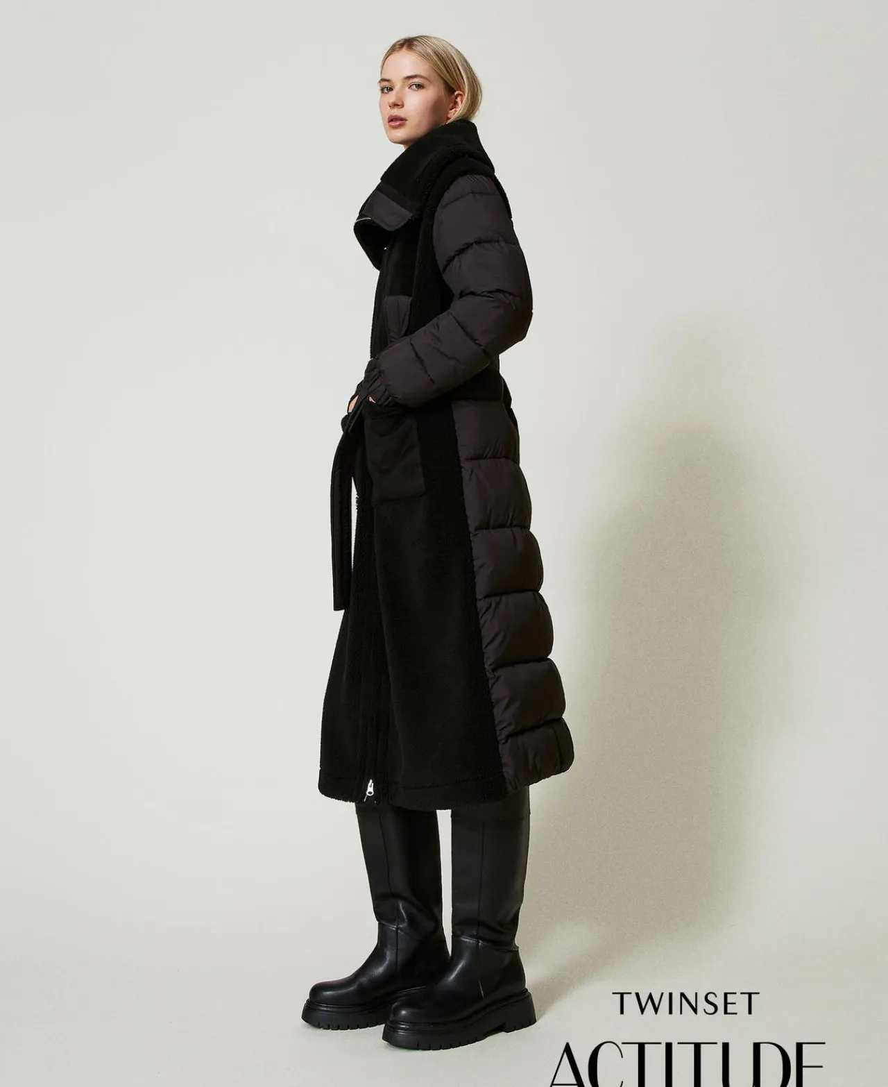 Manteaux Et Trenchs*TWINSET Milano Manteau Rembourré En Fausse Fourrure Noir