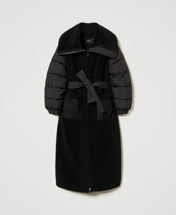 manteau_rembourr_en_fauss_1.webp Manteaux Et Trenchs*TWINSET Milano Manteau Rembourré En Fausse Fourrure Noir