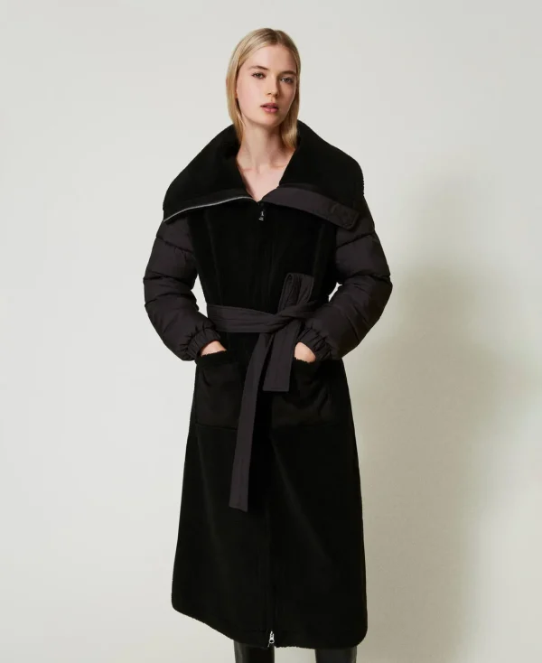 manteau_rembourr_en_fauss_2.webp Manteaux Et Trenchs*TWINSET Milano Manteau Rembourré En Fausse Fourrure Noir