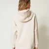 maxi_sweatshirt_avec_logo_3.webp Sweat-Shirts*TWINSET Milano Maxi Sweat-shirt Avec Logo Blanc « Old White »