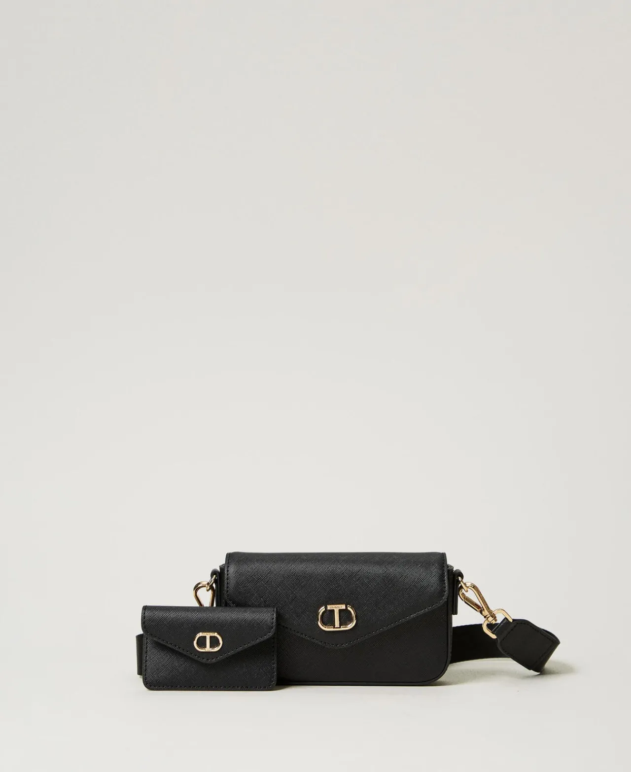 mini_sac__bandoulire_avec_0-1.webp Mini Sacs | Sacs Porté Épaule*TWINSET Milano Mini Sac à Bandoulière Avec Porte-cartes Noir