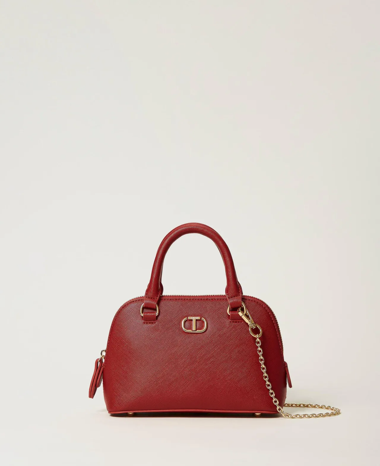 mini_sac__bandoulire_avec_0.webp Mini Sacs | Sacs Porté Épaule*TWINSET Milano Mini Sac à Bandoulière Avec Oval T Rouge Pompéien