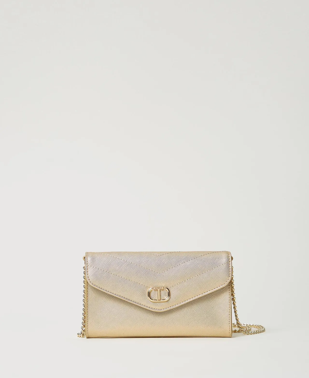 mini_sac_pour_tlphone_ave_0.webp Mini Sacs | Sacs Porté Épaule*TWINSET Milano Mini Sac Pour Téléphone Avec Bandoulière Or Jaune