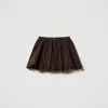 Jupes*TWINSET Milano Mini-jupe Ballon En Taffetas Chocolat
