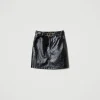 Jupes*TWINSET Milano Mini-jupe Effet Cuir Avec Ceinture Noir