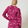 minijupe_jacquard_en_fil__4.webp Jupes*TWINSET Milano Mini-jupe Jacquard En Fil Treeblend Jacquard Chats Raspberry Radiance/Cone Flower