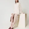 Ballerines Et Mocassins | Chaussures Plates*TWINSET Milano Mocassins En Cuir Avec Barrette Oval T Bordeaux