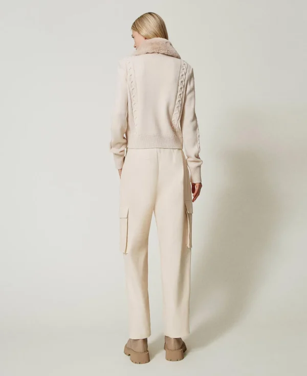 pantalon_cargo_avec_poche_3.webp Pantalons Cargo*TWINSET Milano Pantalon Cargo Avec Poches Asymétriques Rose Cloud Pink