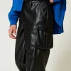 Pantalons Et Jeans*TWINSET Milano Pantalon Cargo Avec Poches Utility Noir