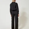 Pantalons Cargo | Pantalons Larges Et Palazzo*TWINSET Milano Pantalon Cargo En Satin Noir
