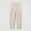 Pantalons Cargo*TWINSET Milano Pantalon Cargo MYFO Avec Broderie Dull Gold Chiné