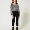 pantalon_cigarette_en_fla_0.webp Pantalons Et Jeans*TWINSET Milano Pantalon Cigarette En Flanelle Noir