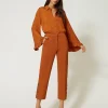 pantalon_cropped_avec_bou_2.webp Pantalons Élégants*TWINSET Milano Pantalon Cropped Avec Boutons Marron Cuir