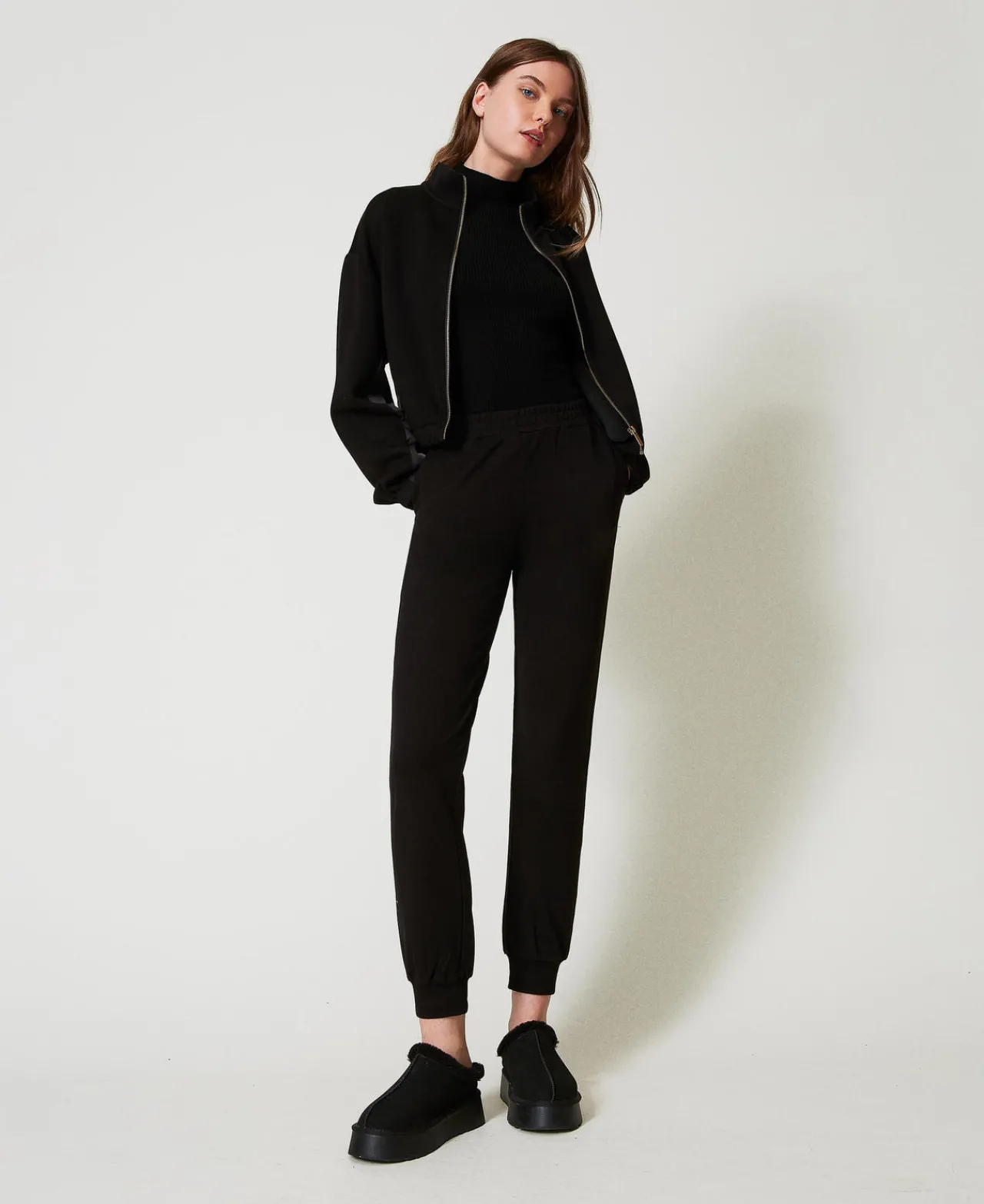 pantalon_de_jogging_avec__0.webp Pantalons De Jogging*TWINSET Milano Pantalon De Jogging Avec Poches Noir