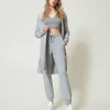 Pantalons Cargo | Pantalons De Jogging*TWINSET Milano Pantalon De Jogging En Molleton Avec Oval T Gris moyen chiné