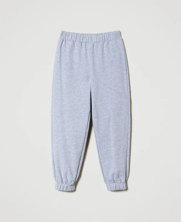 Pantalons Et Jeans*TWINSET Milano Pantalon De Jogging En Molleton Gris Mélangé Clair