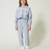 Pantalons Et Jeans*TWINSET Milano Pantalon De Jogging En Molleton Gris Mélangé Clair