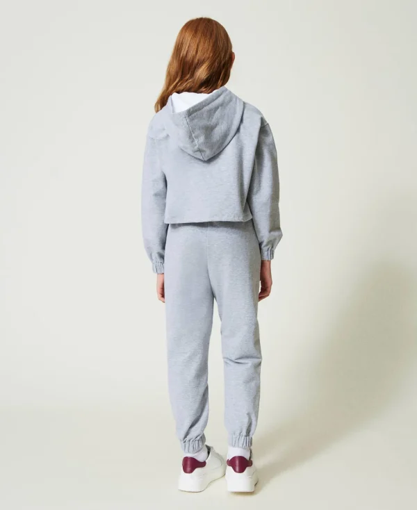 Pantalons Et Jeans*TWINSET Milano Pantalon De Jogging En Molleton Gris Mélangé Clair
