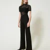 pantalon_droit_avec_bride_2.webp Pantalons Élégants | Pantalons Droits Et Cigarette*TWINSET Milano Pantalon Droit Avec Bride Oval T Noir