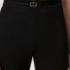 pantalon_droit_avec_bride_4.webp Pantalons Élégants | Pantalons Droits Et Cigarette*TWINSET Milano Pantalon Droit Avec Bride Oval T Noir