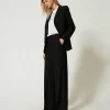 pantalon_en_drap_avec_seq_2.webp Pantalons Élégants | Pantalons Larges Et Palazzo*TWINSET Milano Pantalon En Drap Avec Sequins Noir