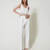 Pantalons Larges Et Palazzo*TWINSET Milano Pantalon Palazzo Avec Plis Off White