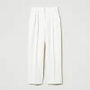 Pantalons Larges Et Palazzo*TWINSET Milano Pantalon Palazzo Avec Plis Off White