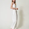 Pantalons Larges Et Palazzo*TWINSET Milano Pantalon Palazzo Avec Plis Off White