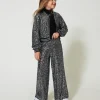 Pantalons Et Jeans*TWINSET Milano Pantalon Palazzo Avec Sequins All-over Canon de Fusil Métallisé