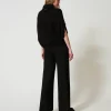 pantalon_palazzo_en_laine_3.webp Pantalons Larges Et Palazzo*TWINSET Milano Pantalon Palazzo En Laine Mélangée Noir