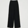 pantalon_palazzo_en_maill_1.webp Pantalons Larges Et Palazzo*TWINSET Milano Pantalon Palazzo En Maille De Laine Mélangée Gris Anthracite Chiné