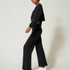pantalon_palazzo_en_maill_2.webp Pantalons Larges Et Palazzo*TWINSET Milano Pantalon Palazzo En Maille De Laine Mélangée Gris Anthracite Chiné