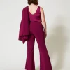 pantalon_vas_avec_chane_o_3.webp Pantalons Évasés*TWINSET Milano Pantalon évasé Avec Chaîne Oval T Violet « Prune Rouge »