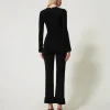 Pantalons Évasés*TWINSET Milano Pantalon évasé En Maille Noir