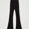 Pantalons Évasés*TWINSET Milano Pantalon évasé En Maille Côtelée Noir